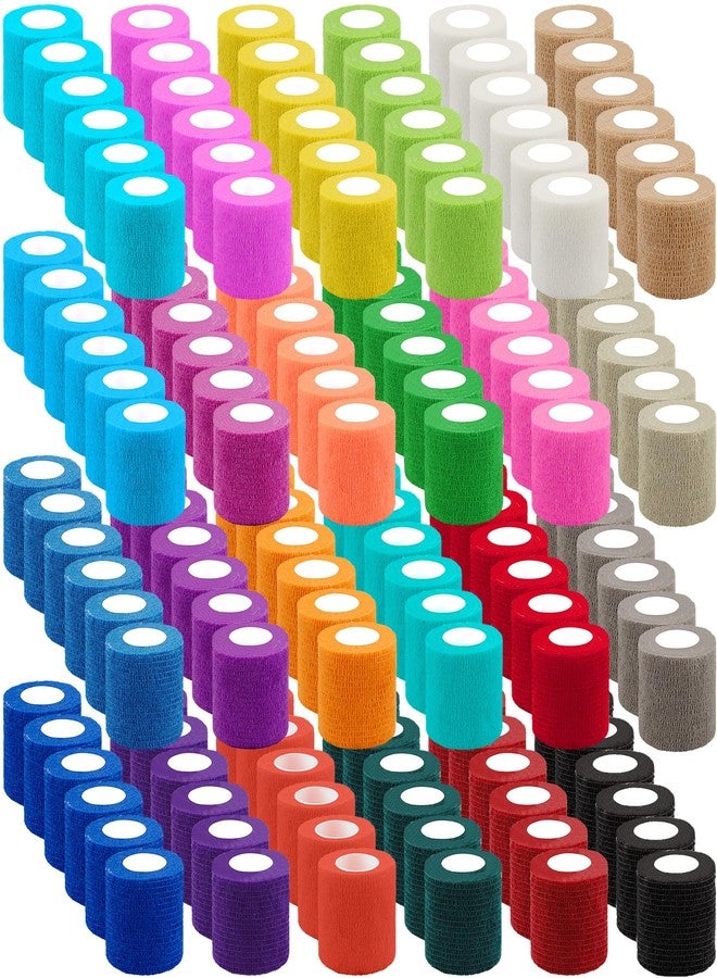 BQTQ 144 Rolls Self Adhesive Bandage Wrap 2 Inch Colorful Self Adherent Wrap Tape Sticky Bandage Athletic Wrap Self Adhesive Wrap for Sports Vet Wrist Ankle Sprains - Image 1